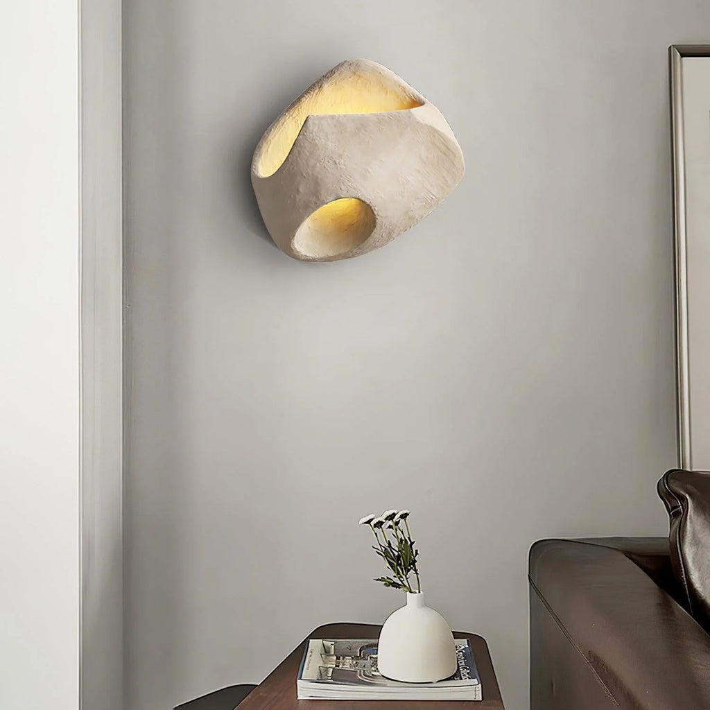 Wall Sconce | Cement Hollow Sculptural & E14 Socket | Multiple Sizes