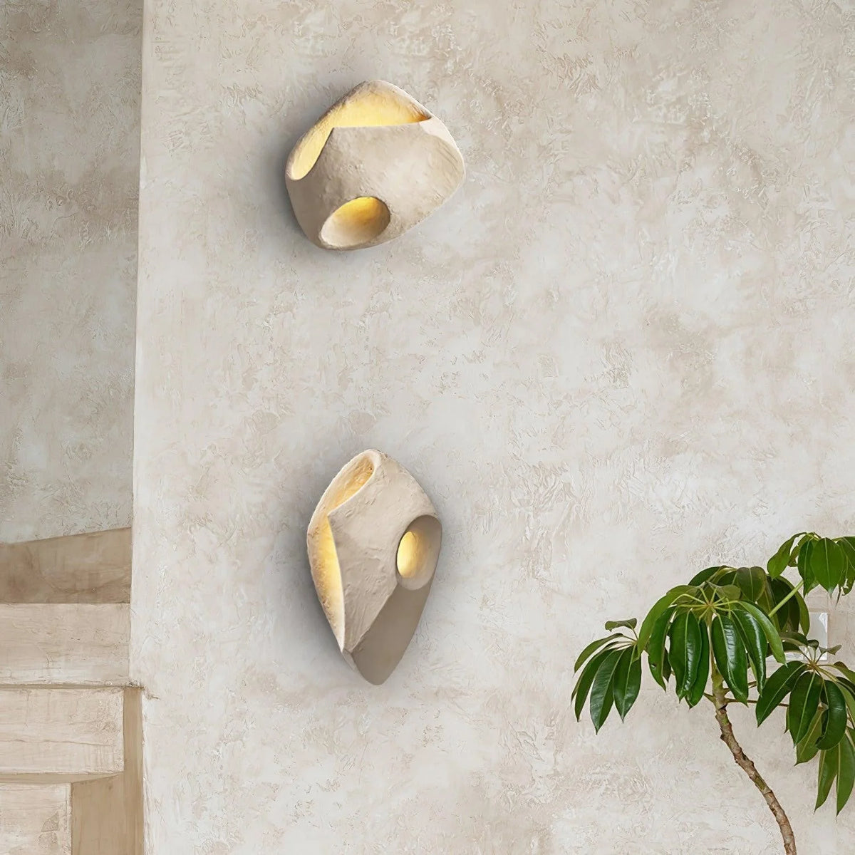 Wall Sconce | Cement Hollow Sculptural & E14 Socket | Multiple Sizes