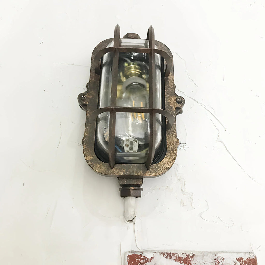 Wall Sconce | Die-Cast Aluminum & Glass Moisture-Resistant
