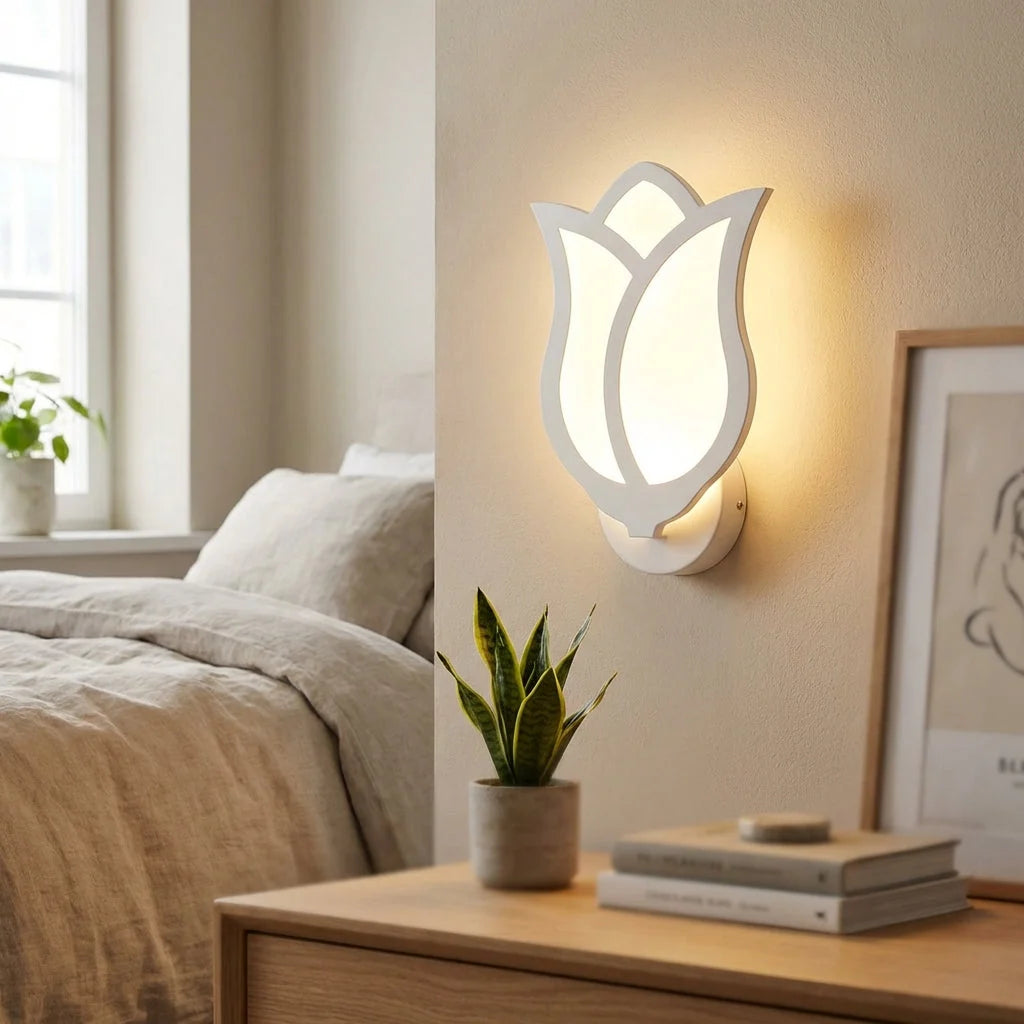 Wall Sconce | Floral Petal Design & Dimmable Warm LED