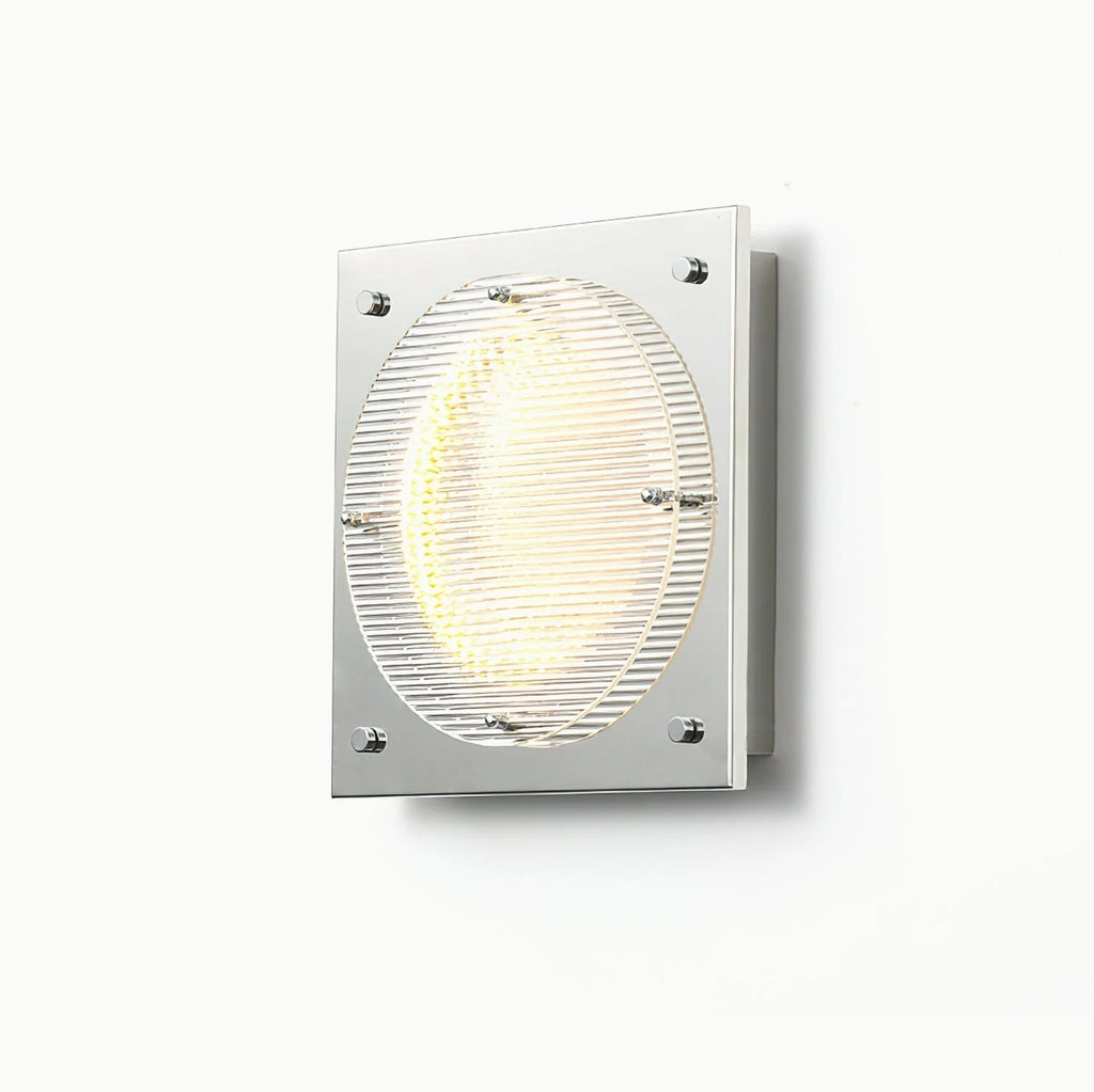 Wall Sconce | Geometric Prism Shield & Integrated LED