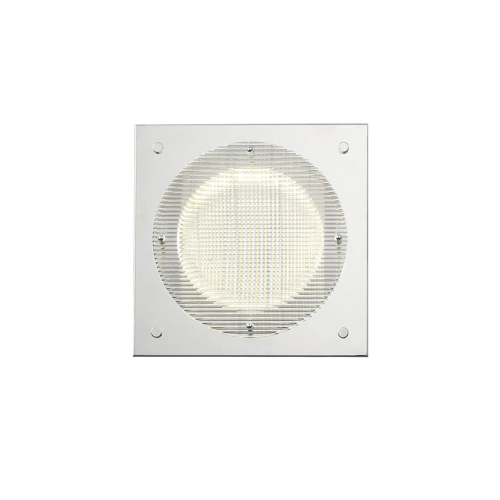 Wall Sconce | Geometric Prism Shield & Integrated LED