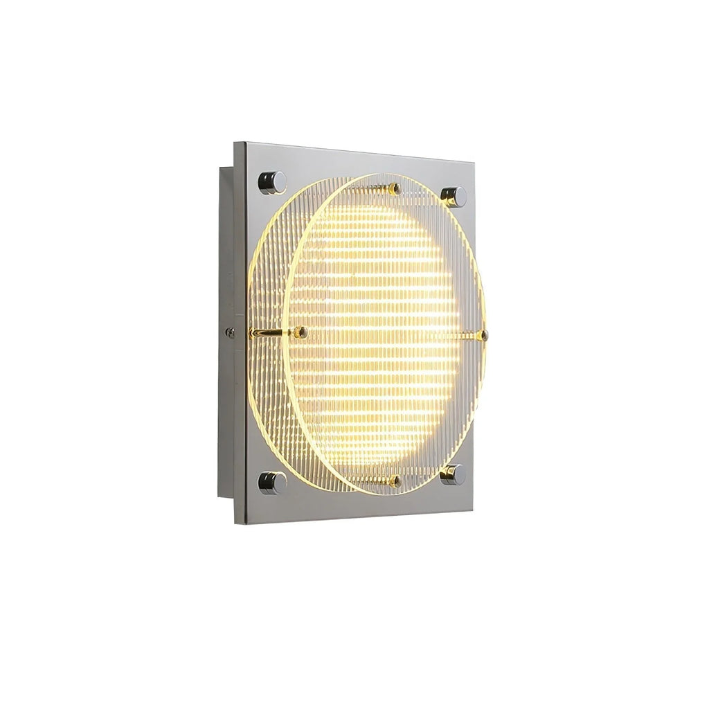 Wall Sconce | Geometric Prism Shield & Integrated LED