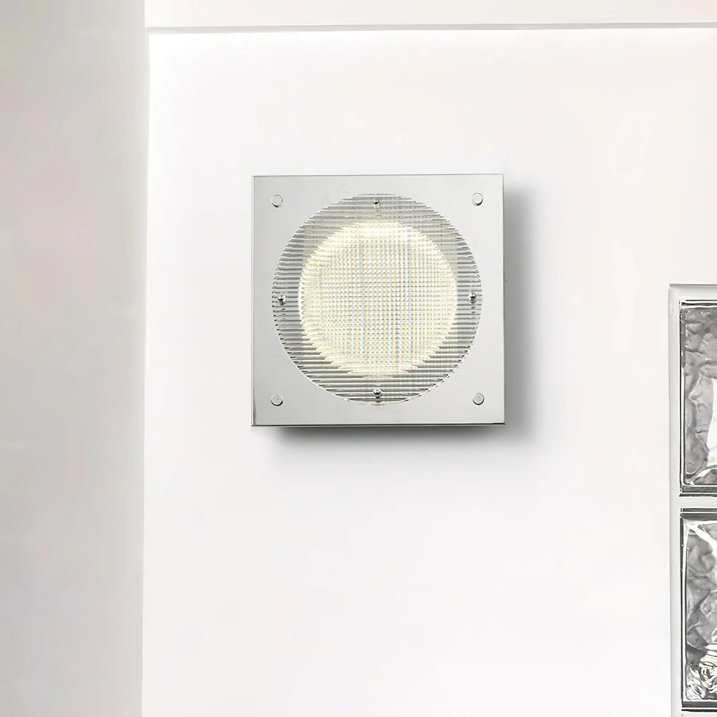 Wall Sconce | Geometric Prism Shield & Integrated LED