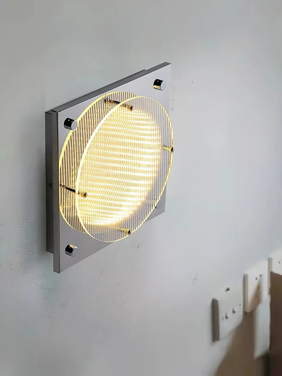 Wall Sconce | Geometric Prism Shield & Integrated LED