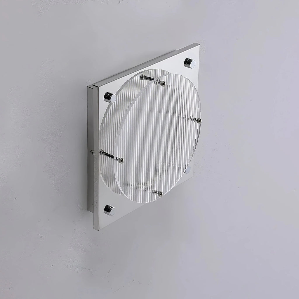 Wall Sconce | Geometric Prism Shield & Integrated LED