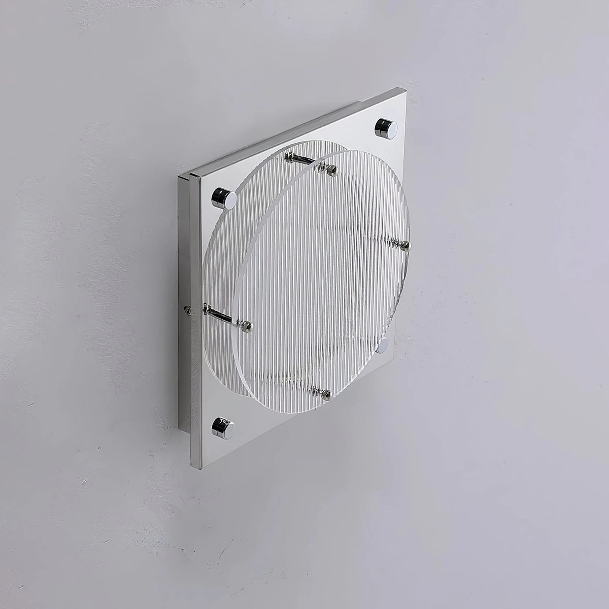 Wall Sconce | Geometric Prism Shield & Integrated LED