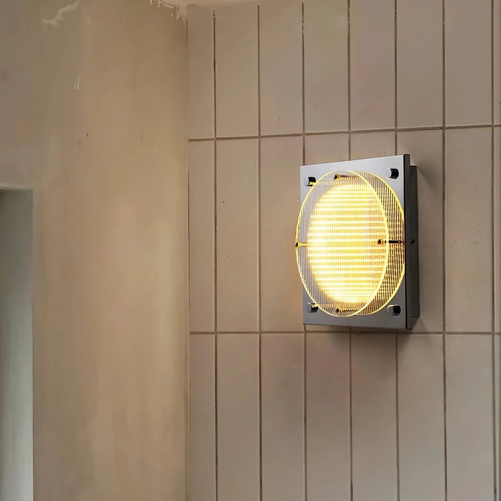 Wall Sconce | Geometric Prism Shield & Integrated LED