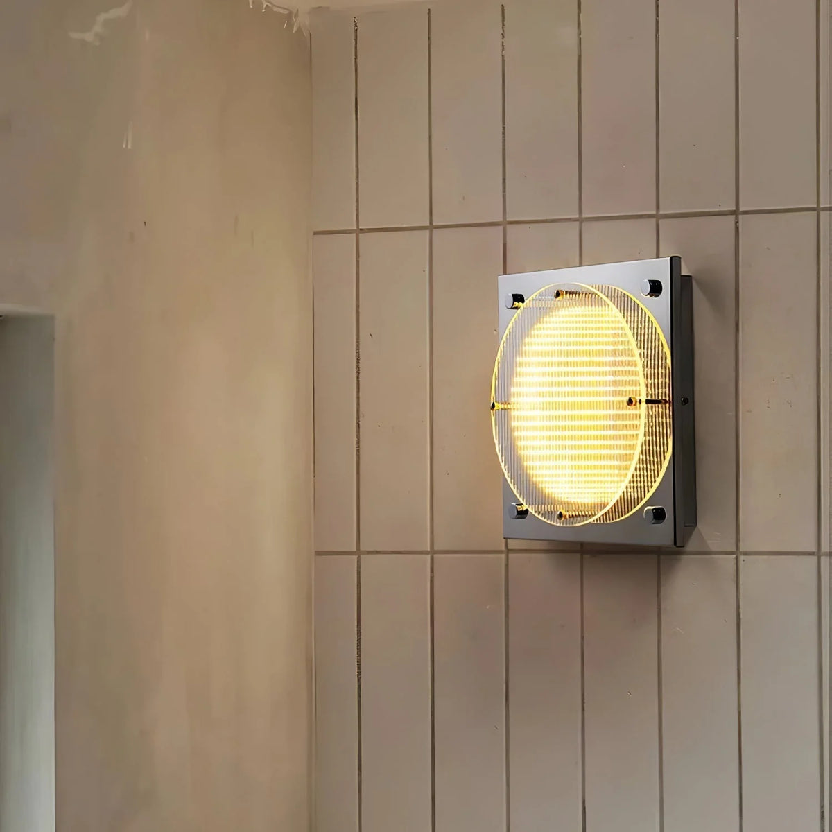 Wall Sconce | Geometric Prism Shield & Integrated LED