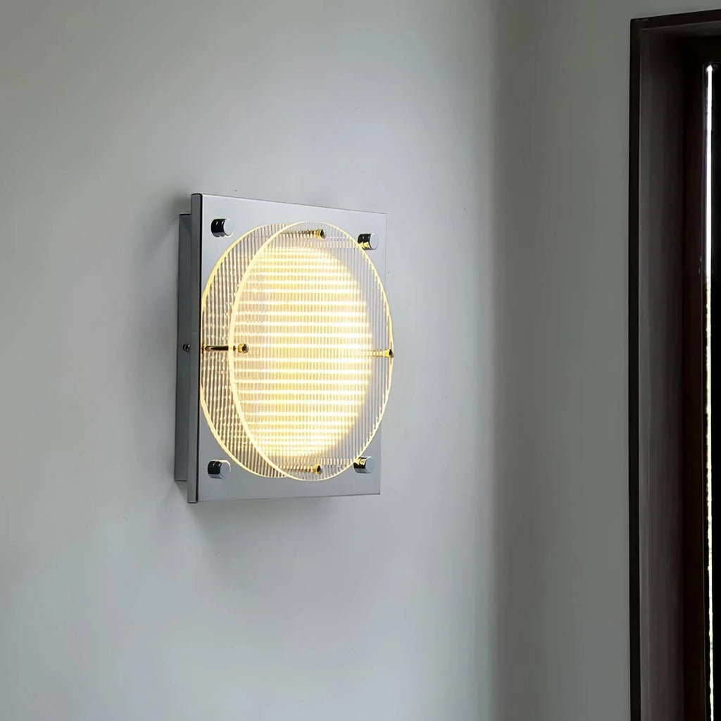 Wall Sconce | Geometric Prism Shield & Integrated LED