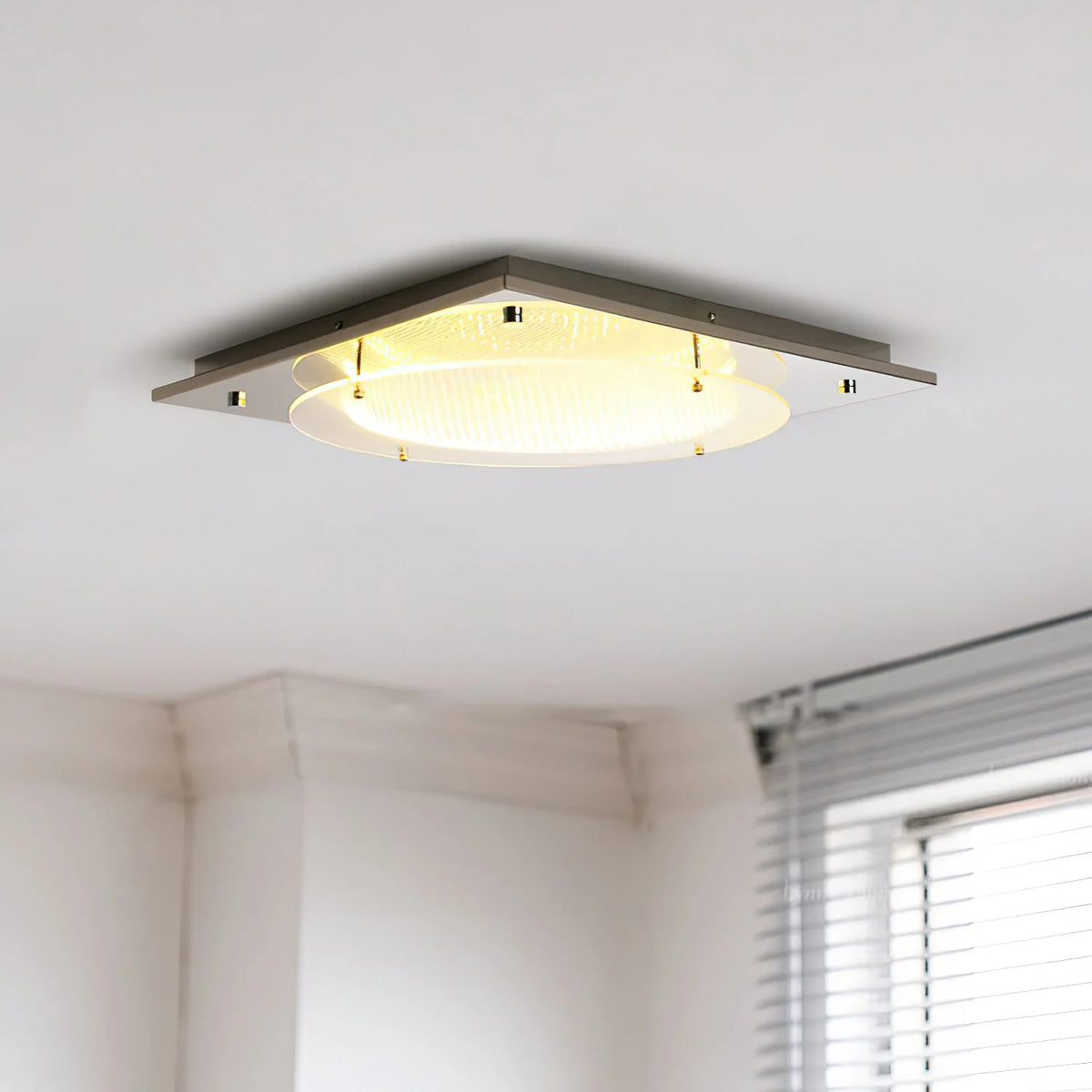 Wall Sconce | Geometric Prism Shield & Integrated LED
