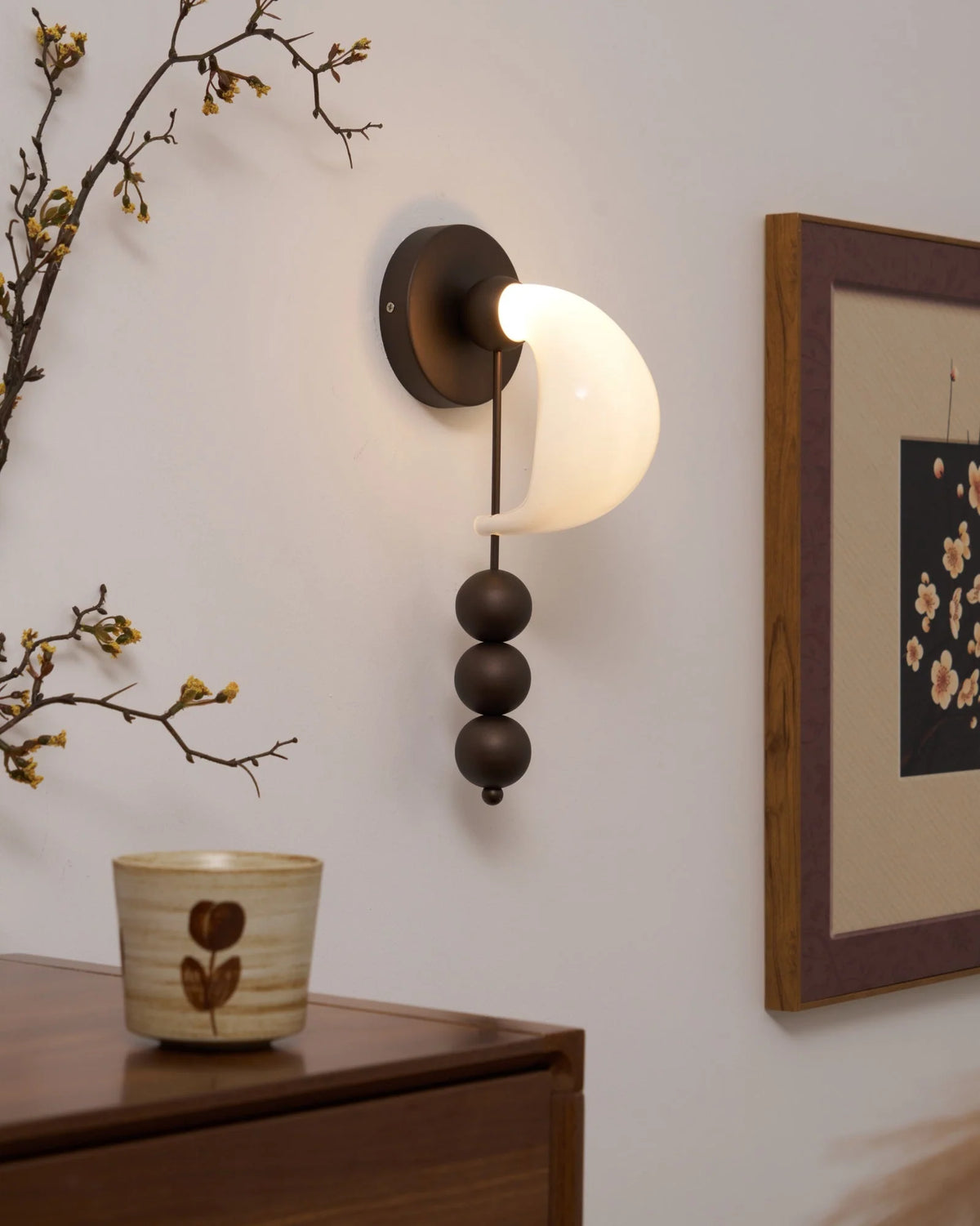 Wall Sconce | Glass & Metal Integrated LED | 36 cm Height