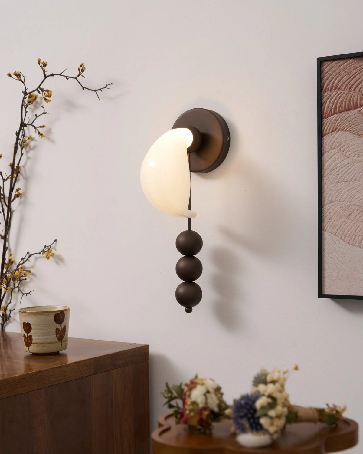 Wall Sconce | Glass & Metal Integrated LED | 36 cm Height