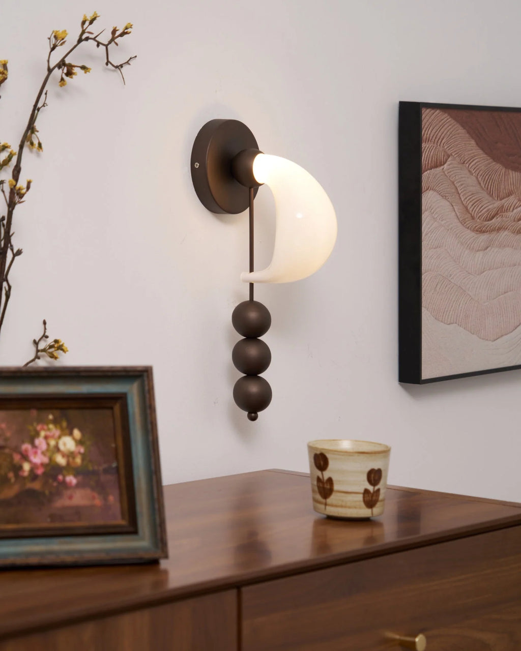 Wall Sconce | Glass & Metal Integrated LED | 36 cm Height