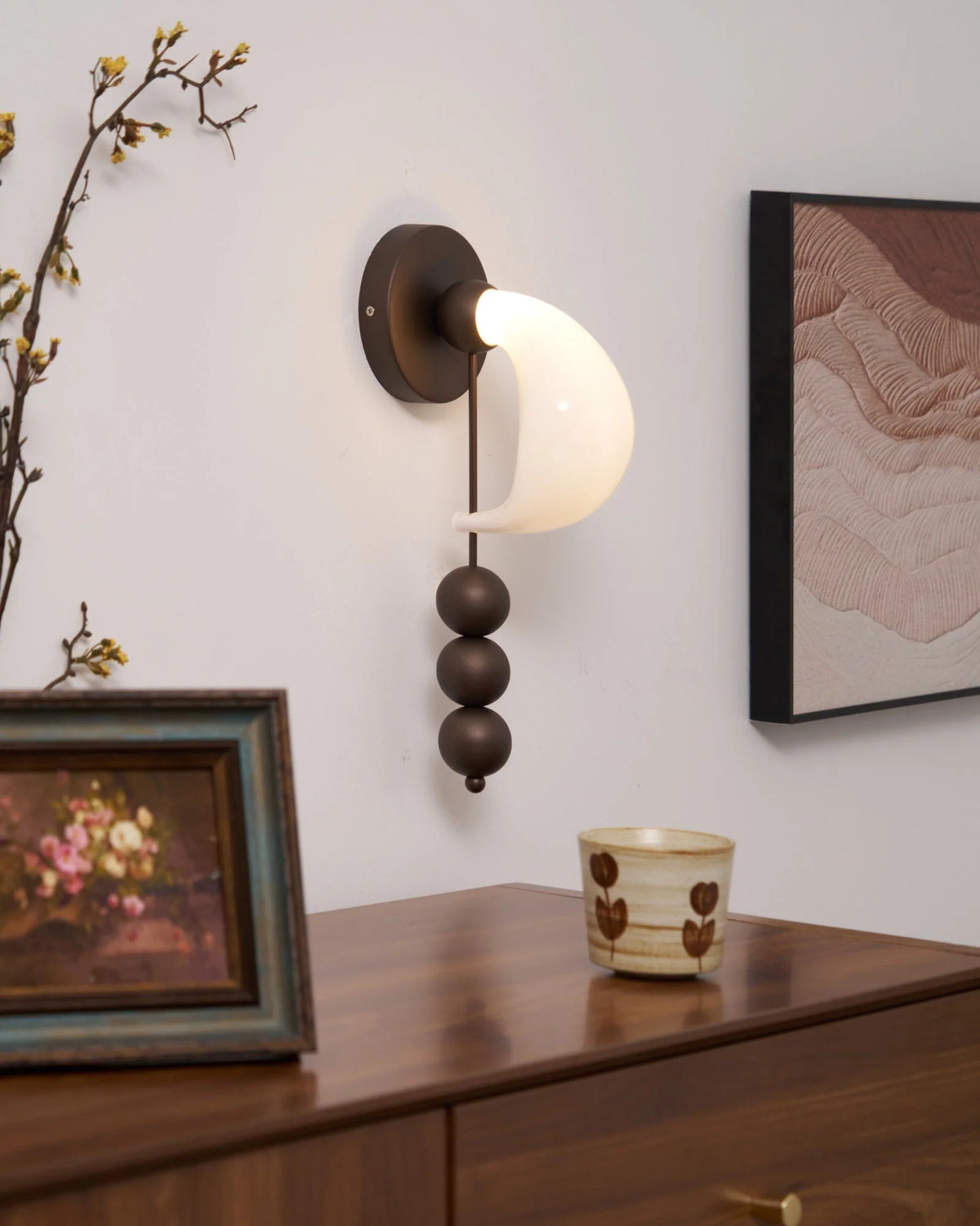 Wall Sconce | Glass & Metal Integrated LED | 36 cm Height