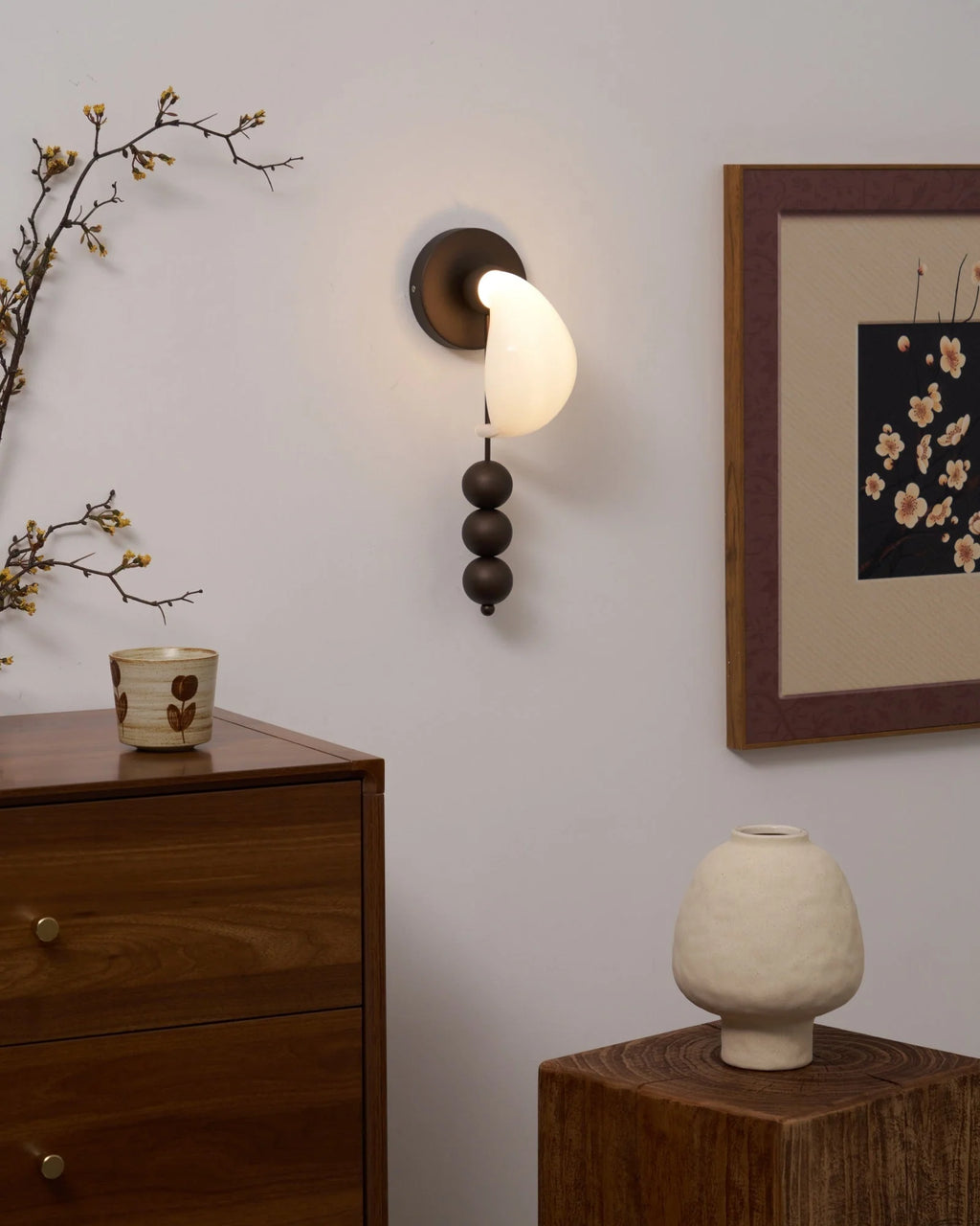 Wall Sconce | Glass & Metal Integrated LED | 36 cm Height