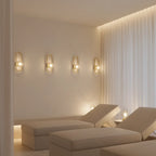 Wall Sconce | Glass & Metal Warm LED | E27 Bulb Included
