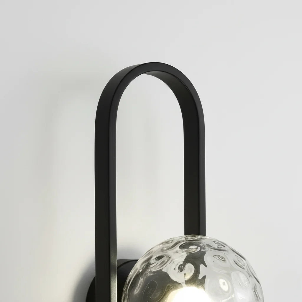 Wall Sconce | Glass & Metal Warm LED | E27 Bulb Included