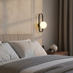 Wall Sconce | Glass & Metal Warm LED | E27 Bulb Included