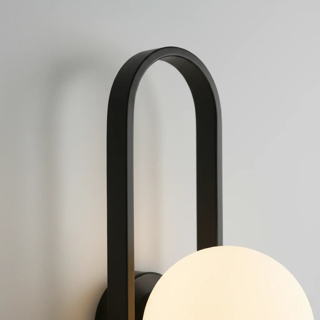 Wall Sconce | Glass & Metal Warm LED | E27 Bulb Included