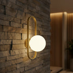 Wall Sconce | Glass & Metal Warm LED | E27 Bulb Included