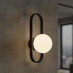 Wall Sconce | Glass & Metal Warm LED | E27 Bulb Included
