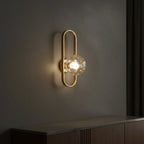 Wall Sconce | Glass & Metal Warm LED | E27 Bulb Included