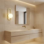 Wall Sconce | Glass & Metal Warm LED | E27 Bulb Included
