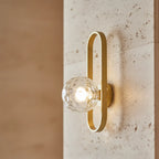 Wall Sconce | Glass & Metal Warm LED | E27 Bulb Included