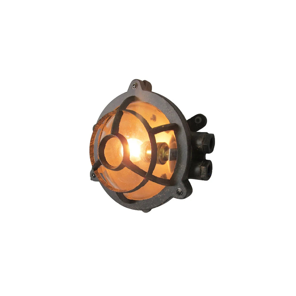 Wall Sconce | Glass Shade & Die-Cast Aluminum | Bronze Finish