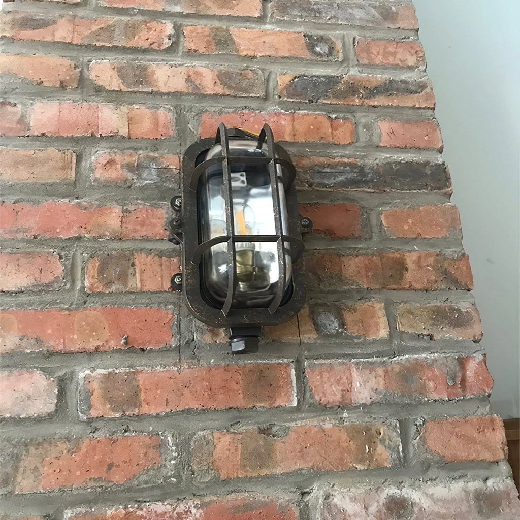 Wall Sconce | Glass Shade & Die-Cast Aluminum | Bronze Finish