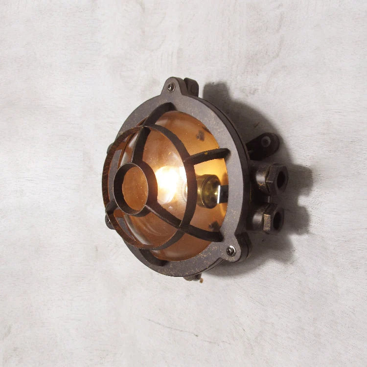 Wall Sconce | Glass Shade & Die-Cast Aluminum | Bronze Finish