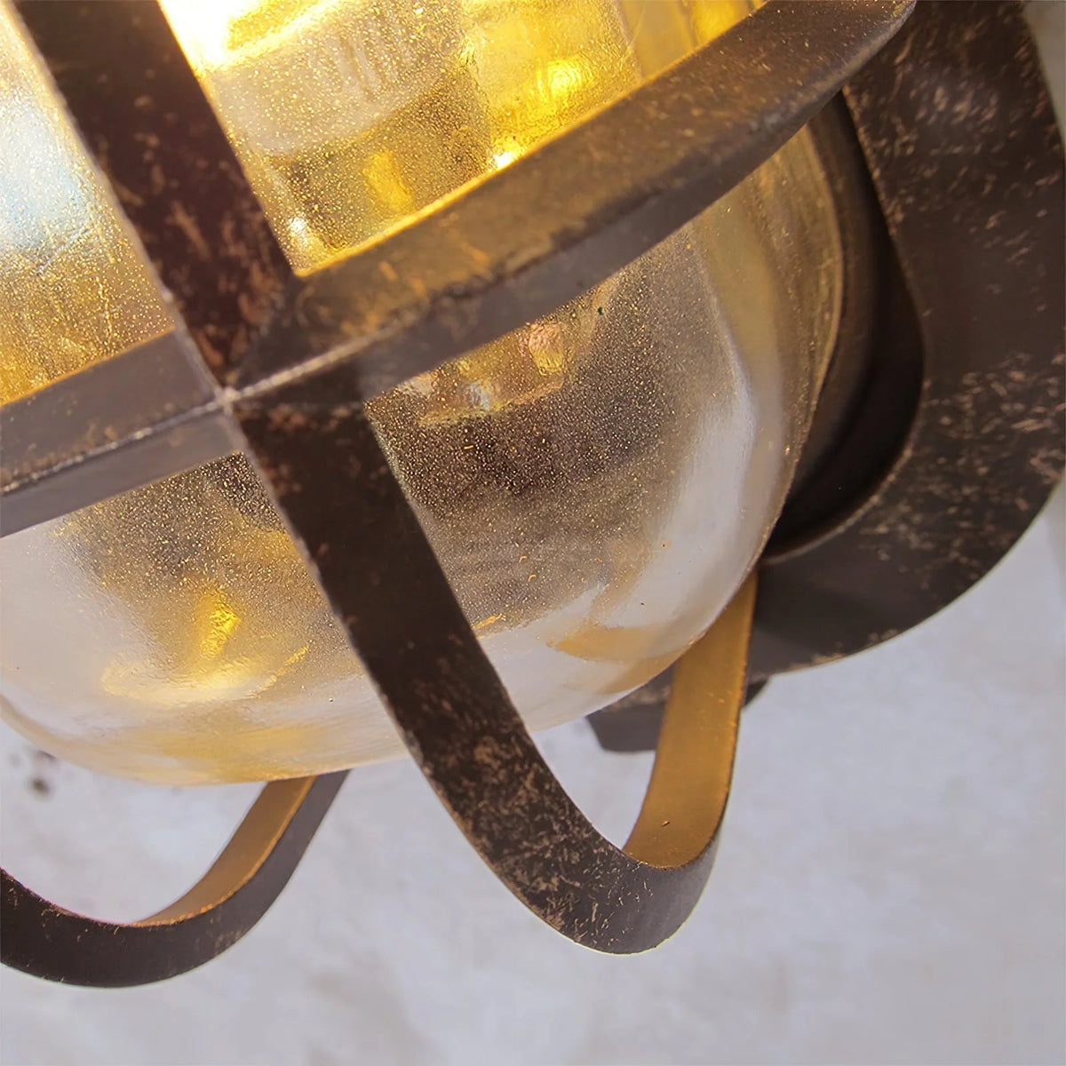 Wall Sconce | Glass Shade & Die-Cast Aluminum | Bronze Finish