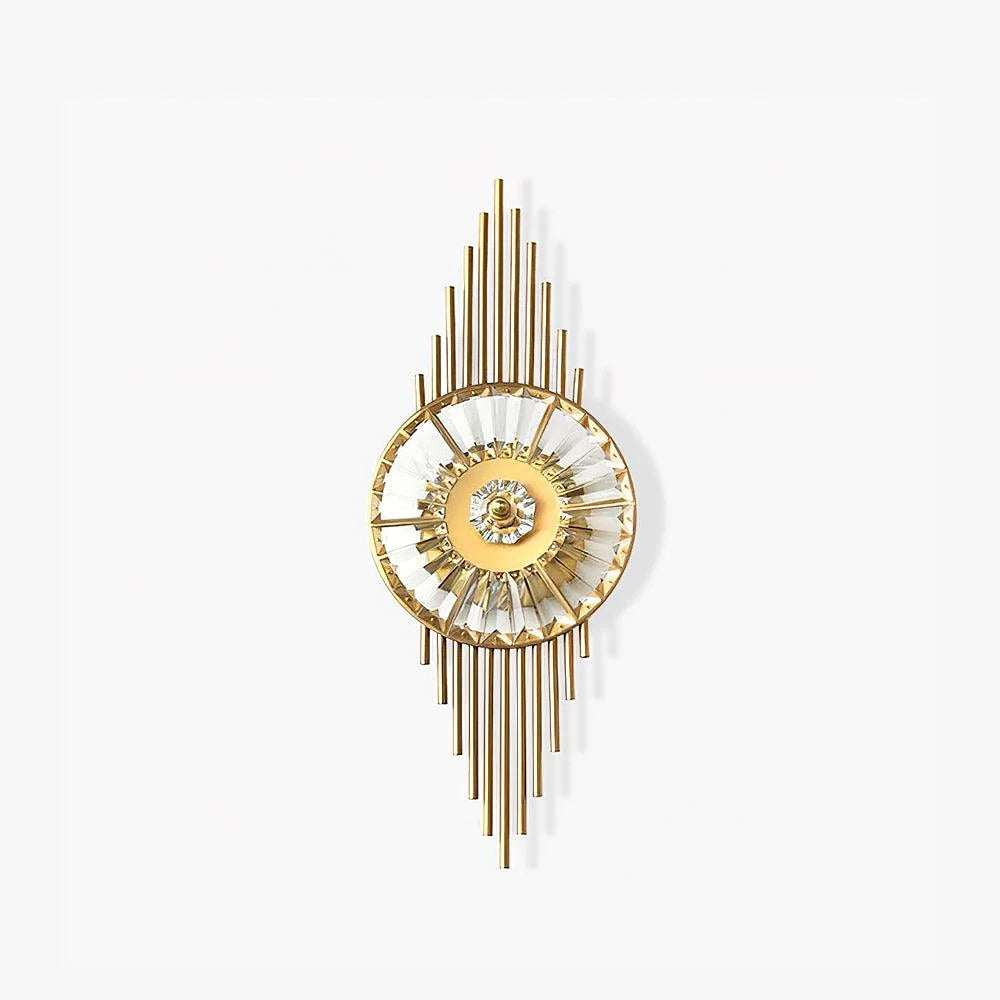 Wall Sconce | Gold Finish & Cut Glass | E14 Base
