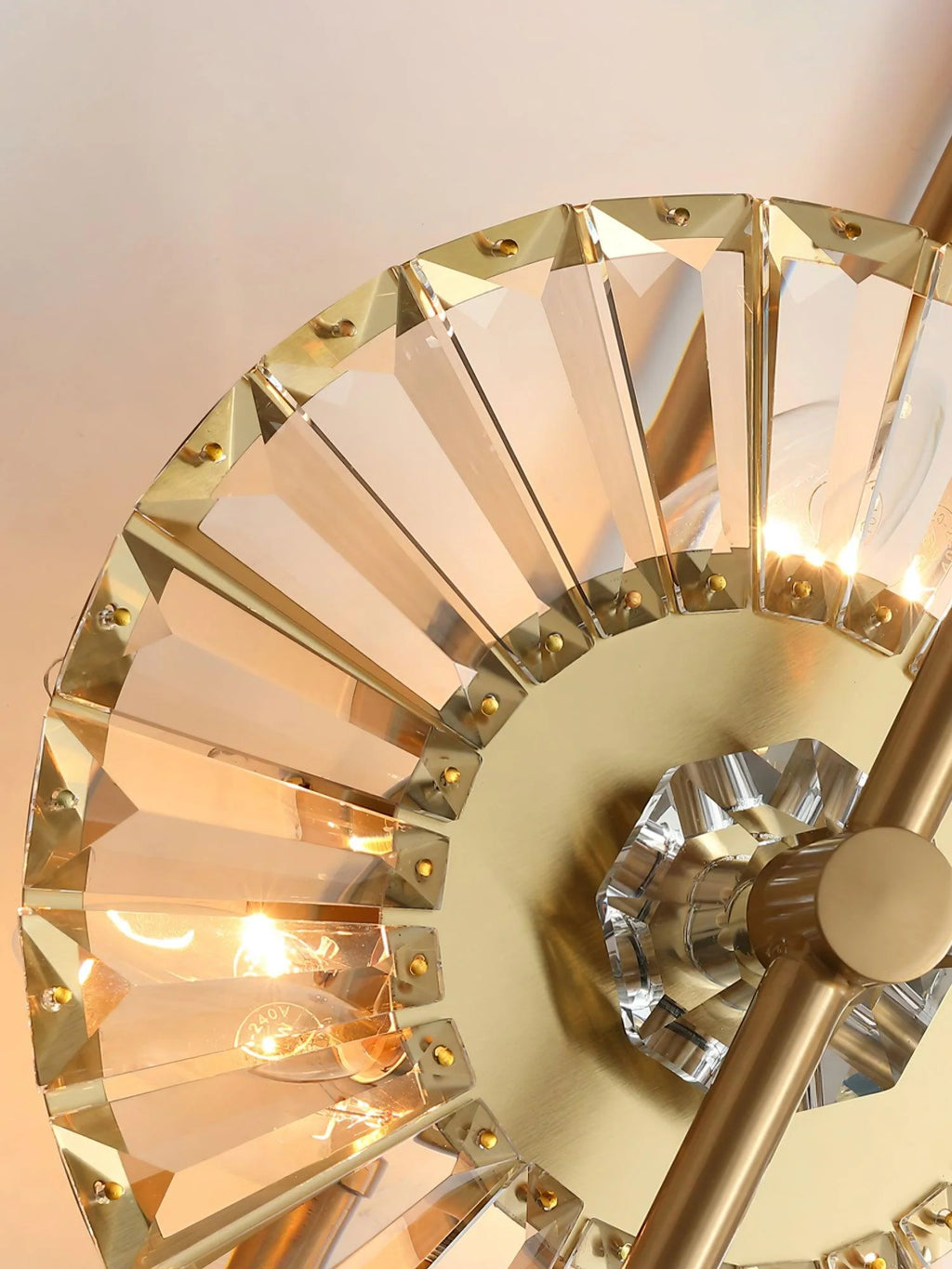 Wall Sconce | Gold Finish & Cut Glass | E14 Base