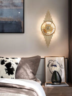 Wall Sconce | Gold Finish & Cut Glass | E14 Base