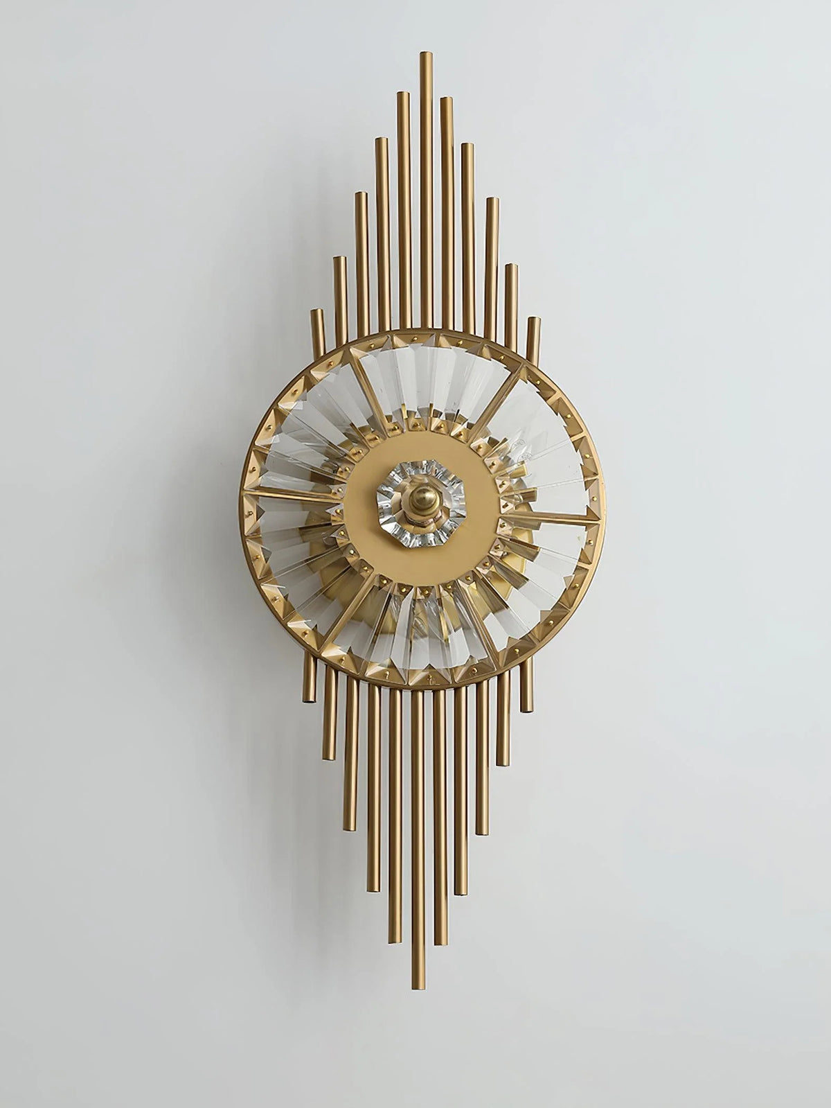 Wall Sconce | Gold Finish & Cut Glass | E14 Base