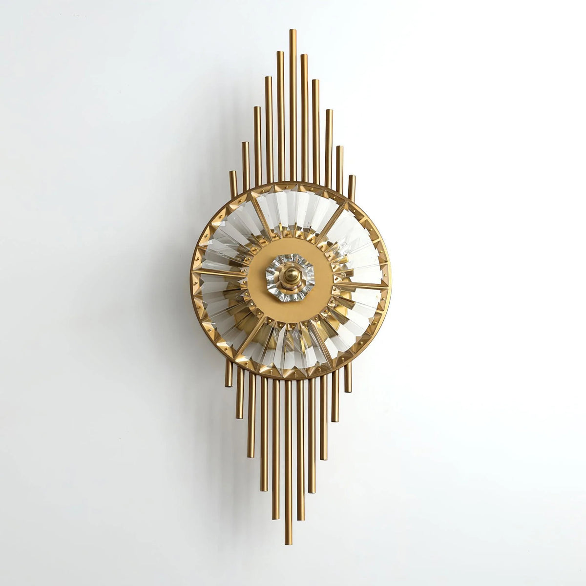Wall Sconce | Gold Finish & Cut Glass | E14 Base