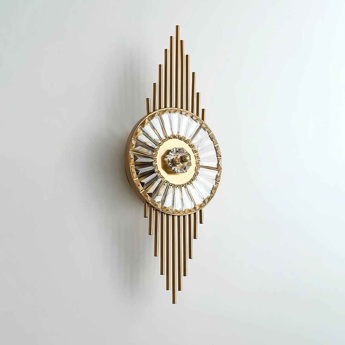 Wall Sconce | Gold Finish & Cut Glass | E14 Base