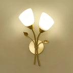 Wall Sconce | Gold Leaf Botanical Design | LED Lighting