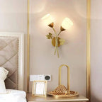 Wall Sconce | Gold Leaf Botanical Design | LED Lighting