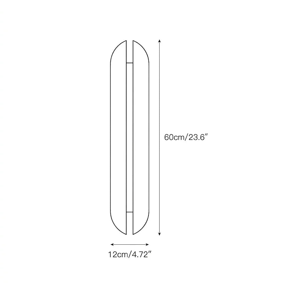 Wall Sconce | Integrated LED Stainless Steel & Copper | 60 cm