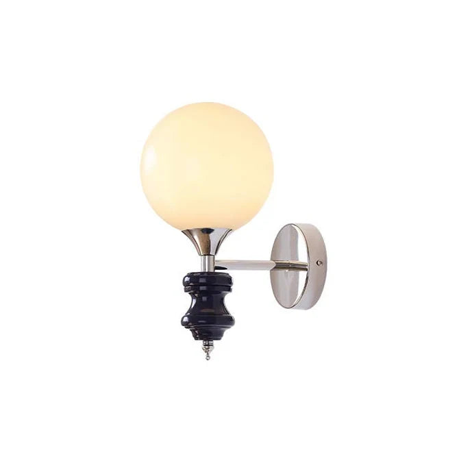 Wall Sconce | Iron Body & Glass Shade | Damp-Rated