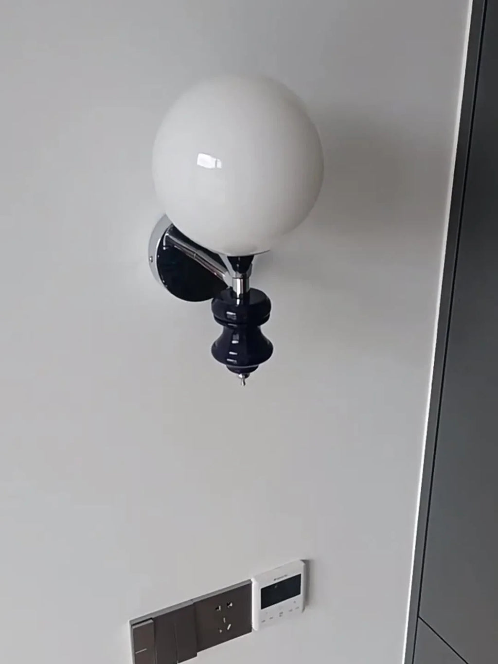 Wall Sconce | Iron Body & Glass Shade | Damp-Rated