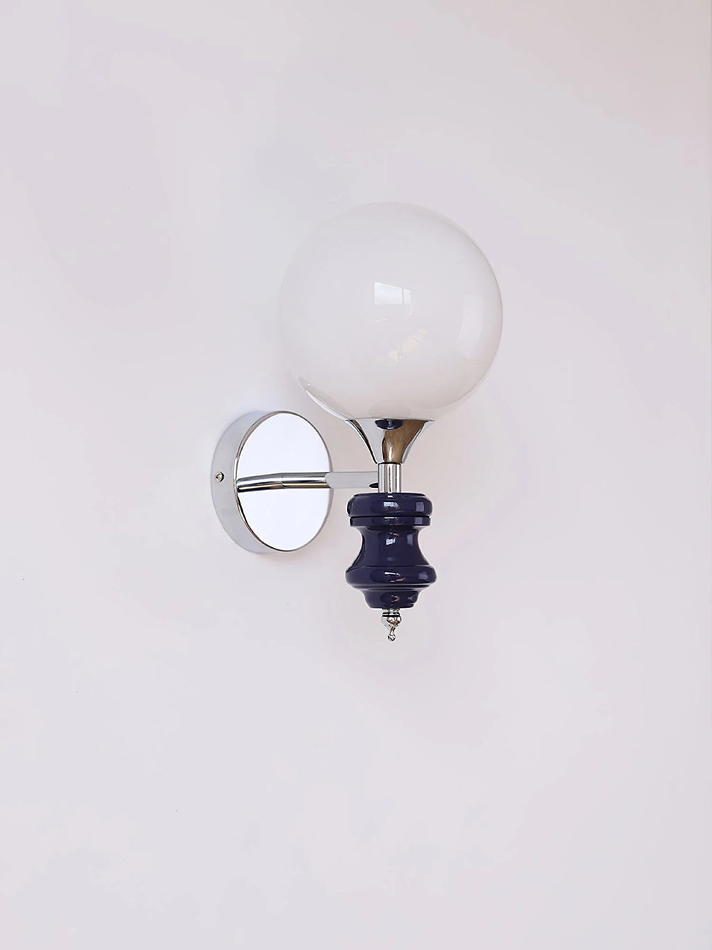 Wall Sconce | Iron Body & Glass Shade | Damp-Rated