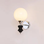 Wall Sconce | Iron Body & Glass Shade | Damp-Rated