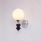 Wall Sconce | Iron Body & Glass Shade | Damp-Rated