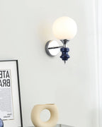 Wall Sconce | Iron Body & Glass Shade | Damp-Rated