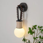 Wall Sconce | Loop Design Walnut Wood & Glass | G9 Bulb Holder