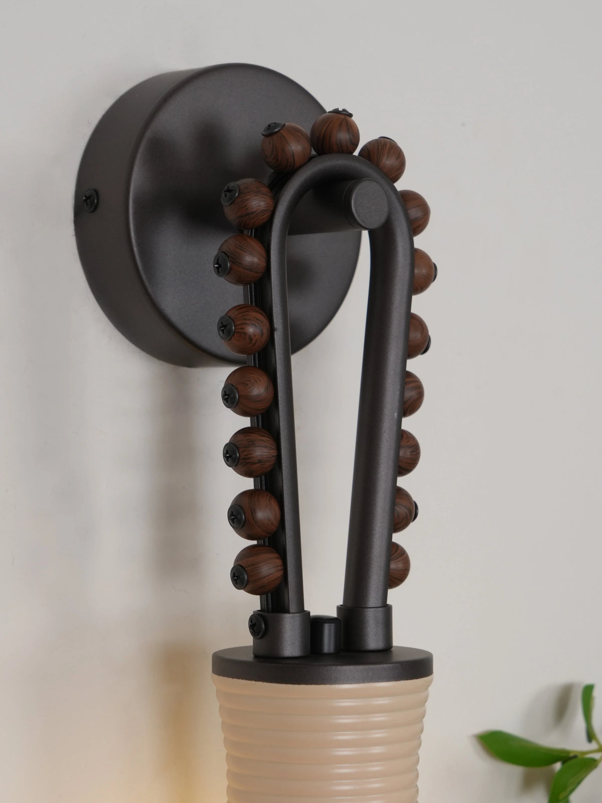 Wall Sconce | Loop Design Walnut Wood & Glass | G9 Bulb Holder